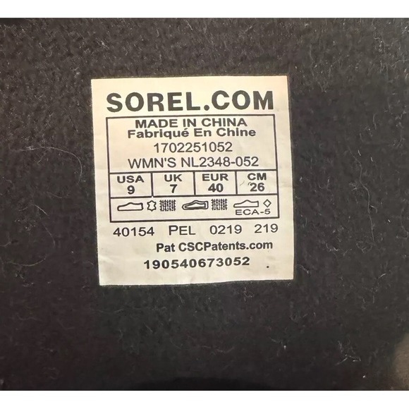 Sorel Slimpack Duck Waterproof Boots Woens Size 9 8 Gray Leather Winter Lace Up - Picture 6 of 6